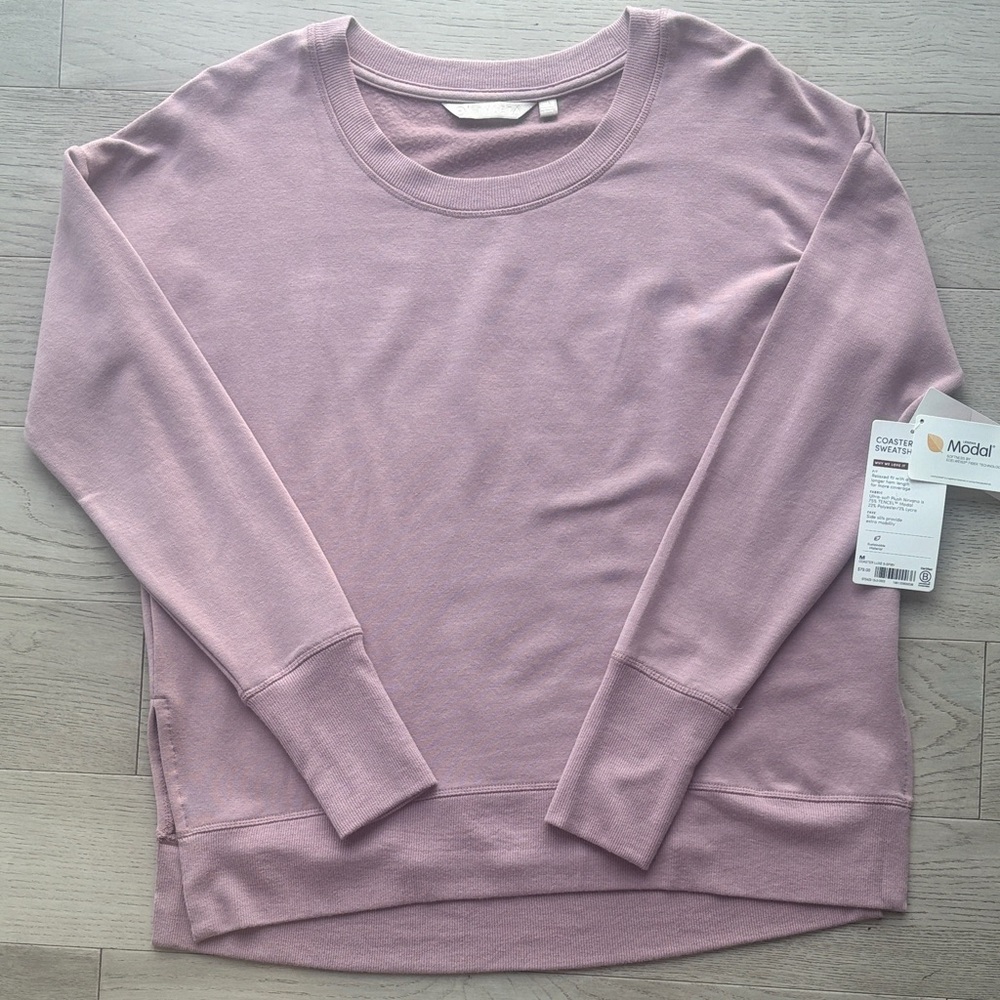Athleta Coaster Luxe Sweatshirt Violet Purple Medium New NWT - Picture 4 of 5